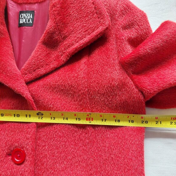 Cinzia Rocca Dark Pink Baby llama Coat Size US 6/IT42 - Picture 6 of 13